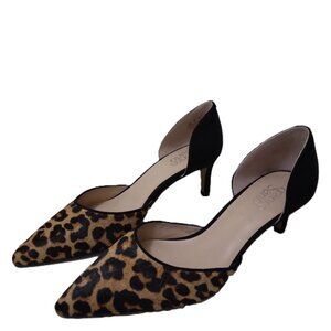 Franco Sarto | Black Leopard "Demille2"  Heeled Shoe | Size 10M
